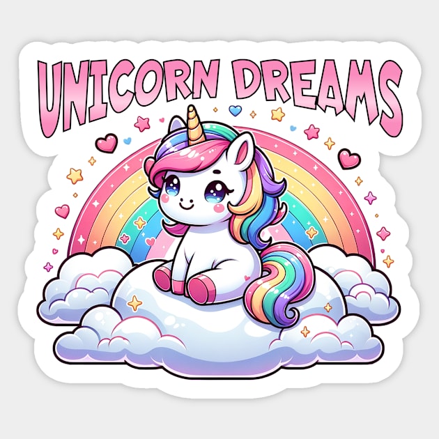 Unicorn Dreams 🦄 🌈 Sticker by Pink & Pretty